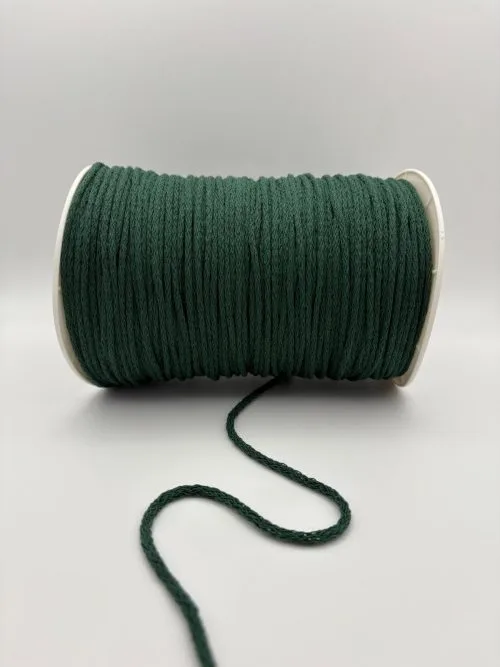 MacraBoho Cordino Per Macramè, 3 Mm X 300 M, Cotone Naturale 4 Fili Intrecciati, Verde Scuro, Per Arazzi E Decorazioni Bohémien